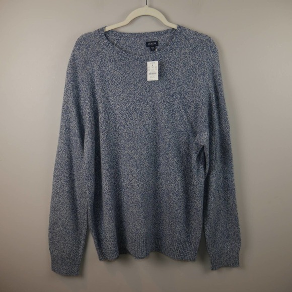 J. Crew Factory NWT Blue Crewneck Lambswool Blend Sweater Size XXL - Picture 2 of 8